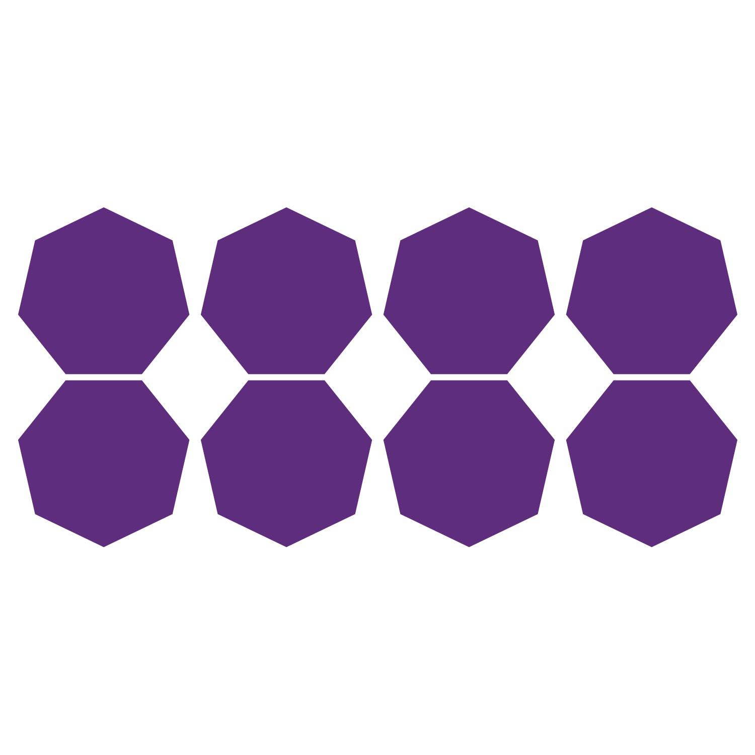 LiteMark 1 Inch Yellow Removable Heptagon Decals - Pack of 160