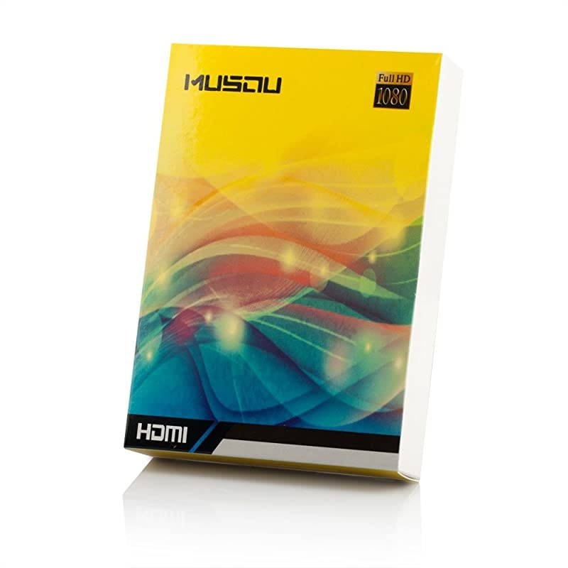 RCA AV Composite to HDMI Video Audio Converter Adapter Mini RCA to HDMI Box Support 1080P for TV/PC/PS2/Blue-Ray DVD,Black