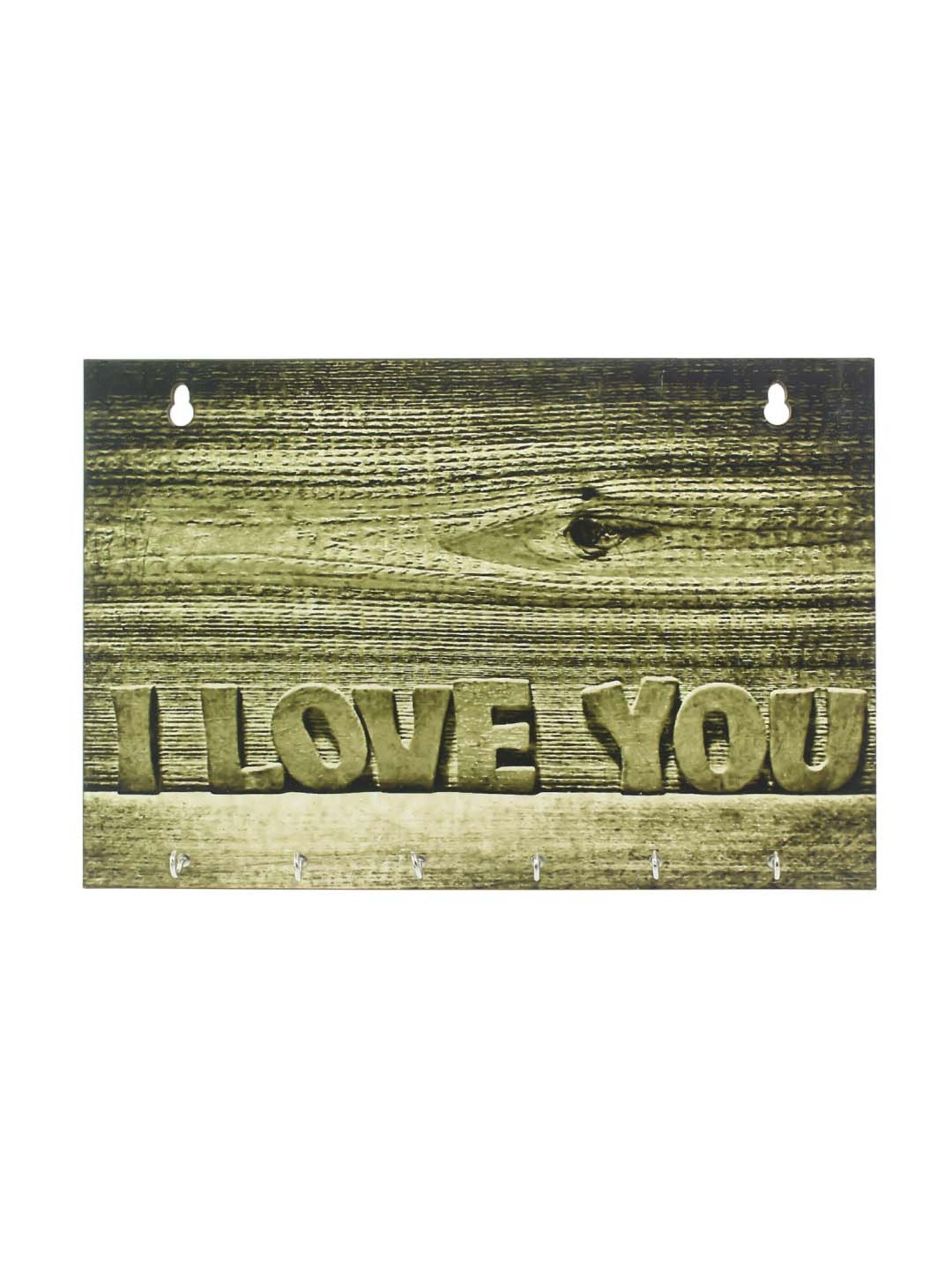 eCraftIndia Abstract Theme Wooden Key Holder with 6 Hooks