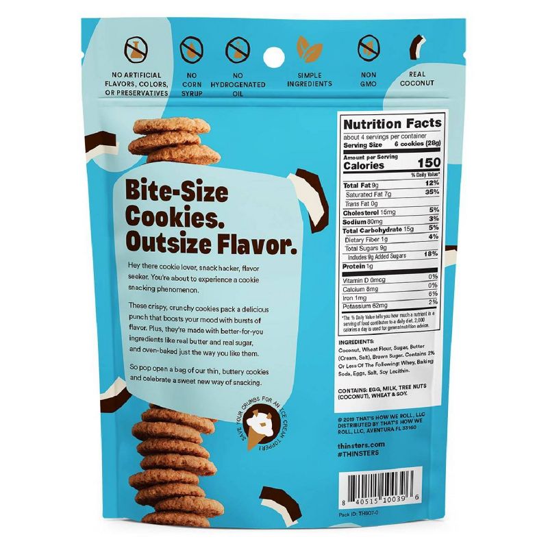 Mrs. Thinster's Toasted Coconut Cookies - 4oz
