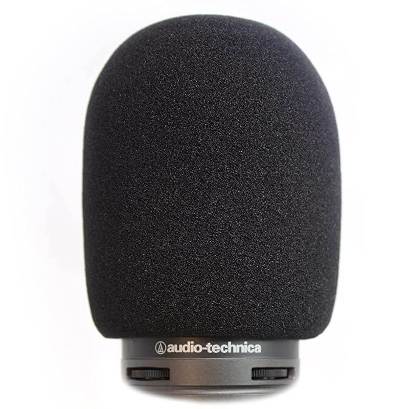 Windscreen for Audio Technica AT2020 Microphone Pop Filter made from Quality Sponge Material that Filters Unwanted Recording and Background Noises Black Color