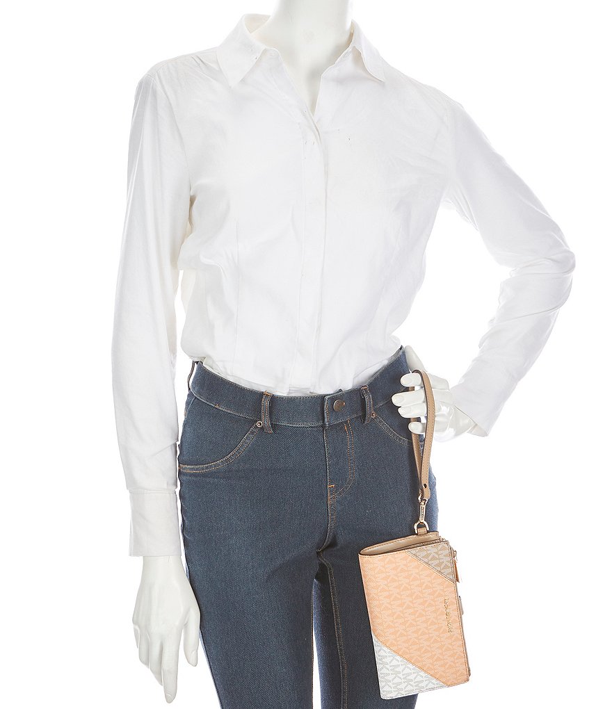 Michael Kors Signature Jet Set Double Zip Wristlet