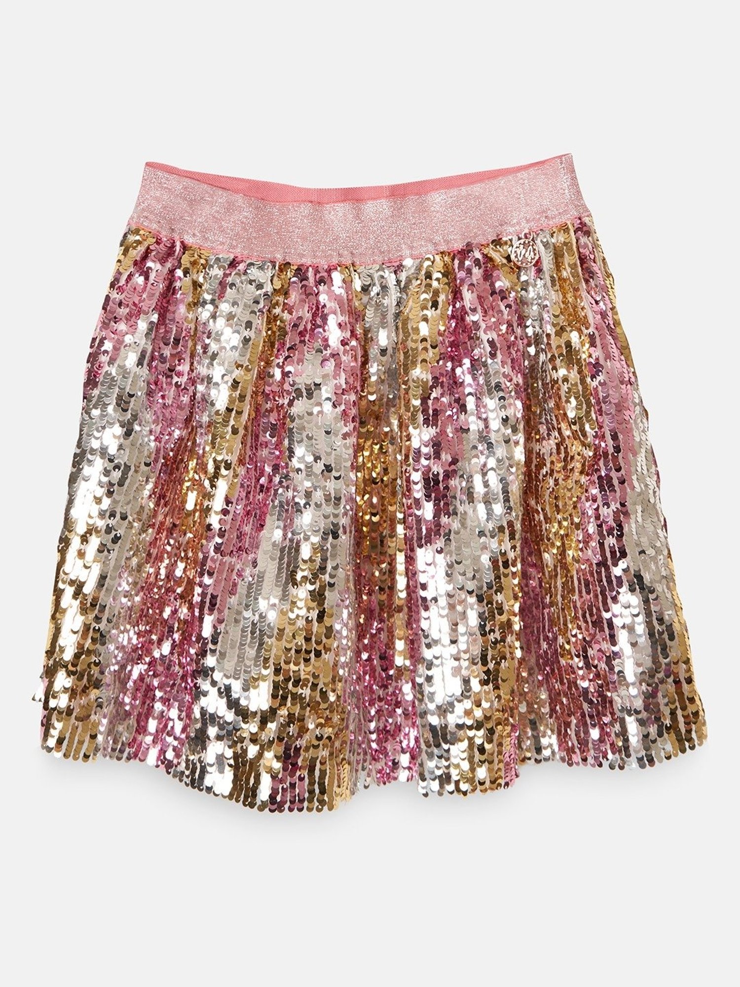 Angel & Rocket Kids Pink & Yellow Sequence Skirt