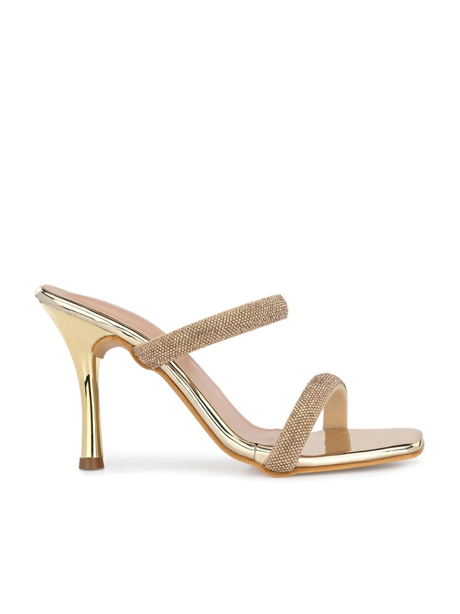 Clog London Women's Gold Casual Stilettos