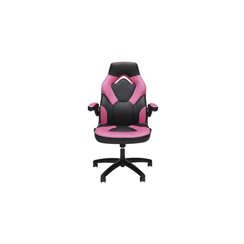 ESS Collection Racing Style Bonded Leather Gaming Chair, in Pink (ESS-3085-PINK)