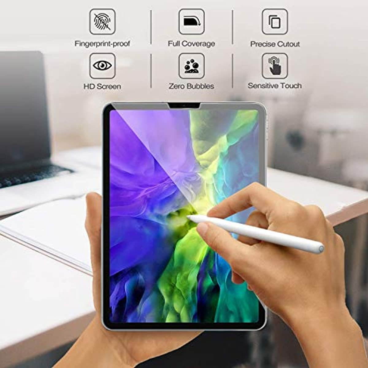 ProCase Black iPad Pro 11 Case with Screen Protector 2020 & 2018 Bundle with [6 Pack] Black Ultra Thin Webcam Cover Slide for Laptop Phone