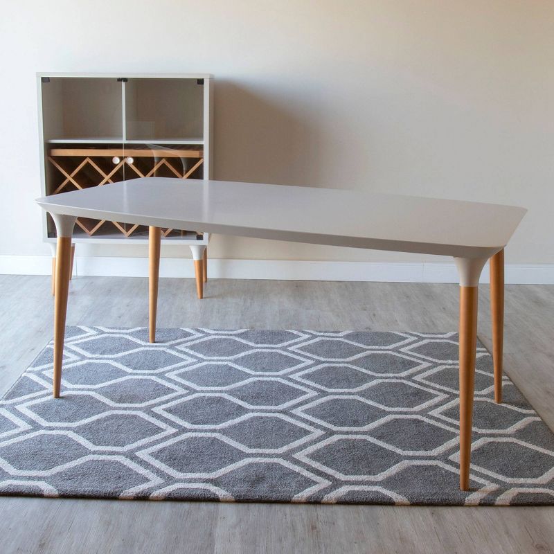 62.99" Homedock Rectangle Dining Table Off White/Cinnamon - Manhattan Comfort