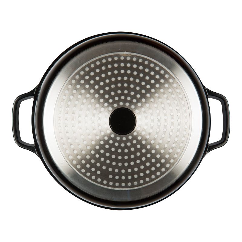 MasterPan 7qt Non-Stick Cast Aluminum Dutch Oven Casserole Black