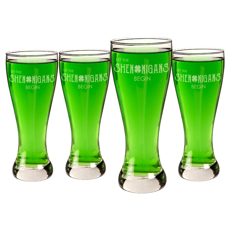 20oz 4ct St. Pat's Shenanigans Pilsner Glass