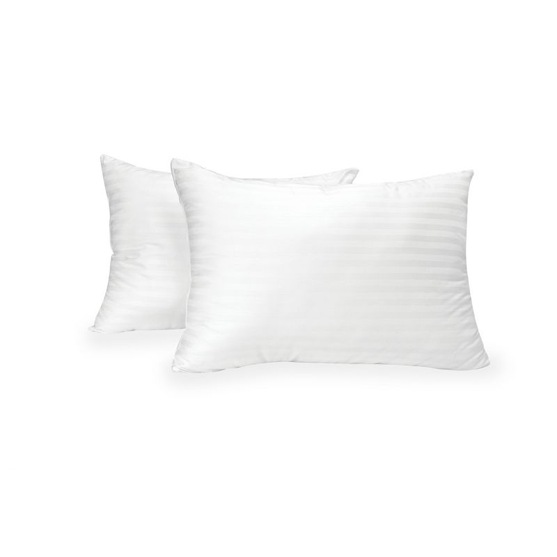 SensorPEDIC Down Alternative Bed Pillow with 300 Thread Count Cotton Cover 2 Pack