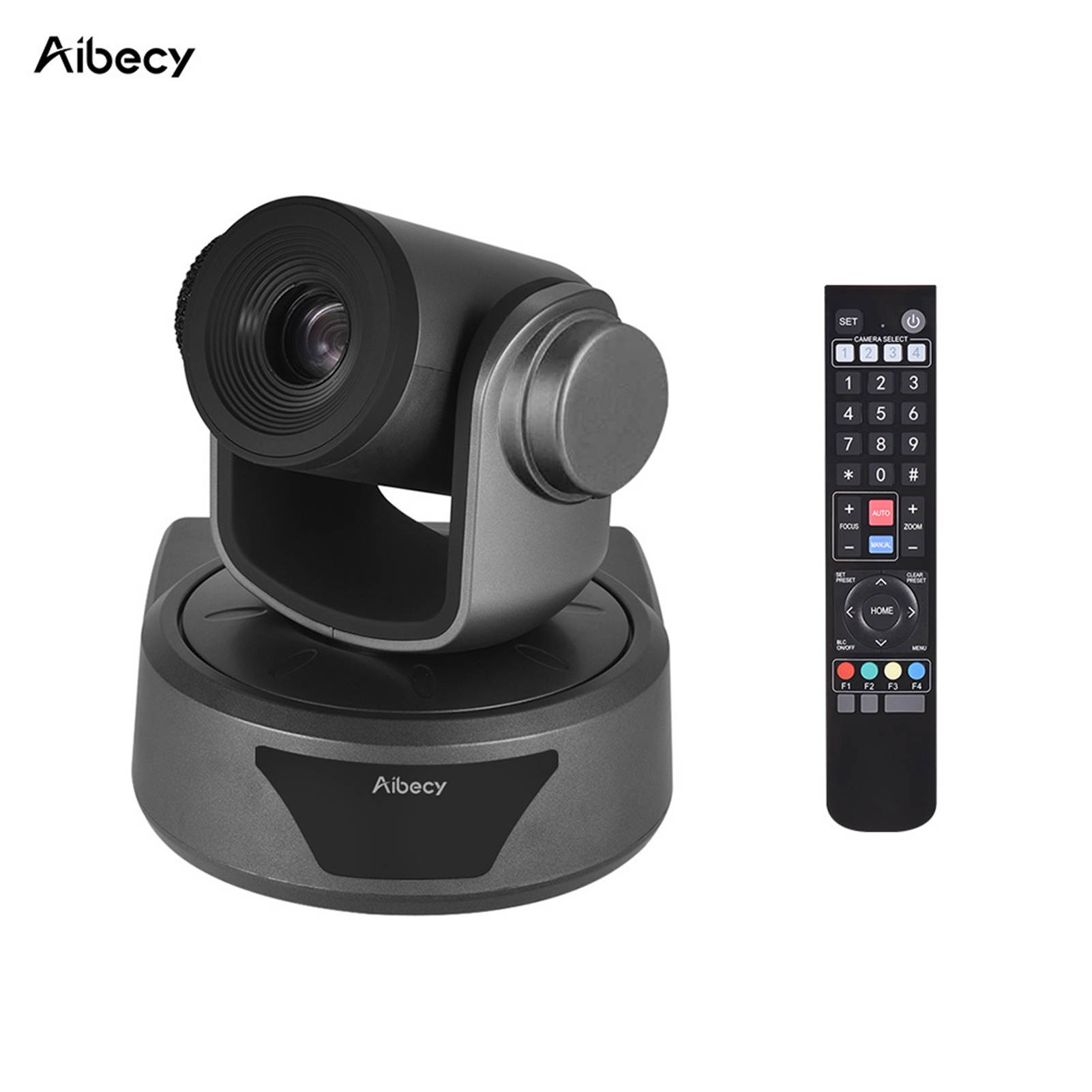 Aibecy HD Video Conference Cam Camera Full HD 1080P Auto Focus 12X Optical Zoom Max 255 Preset with Remote Control for Business Live Web Meeting Recording Streaming System