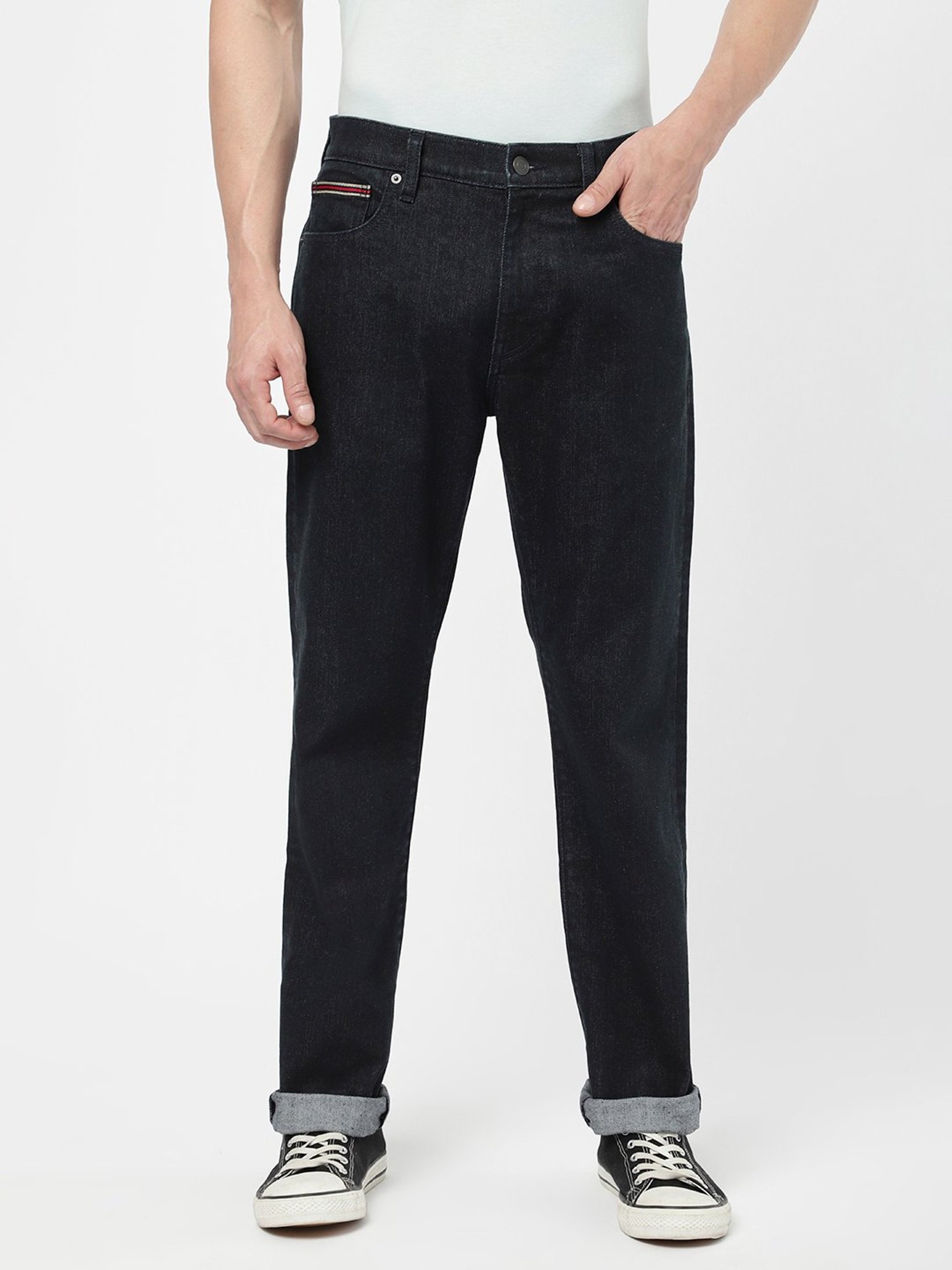 Passion Navy Regular Fit Lightly Washed Jeans