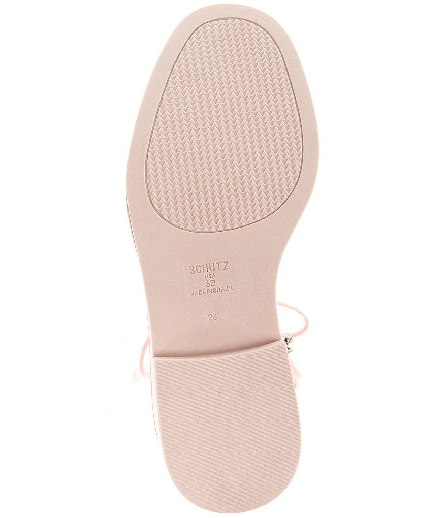 Schutz Mckenzie Leather Platform Lace-Up Combat Booties