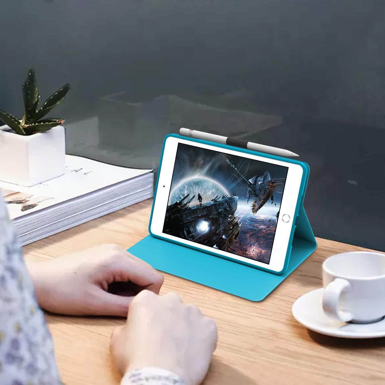 Veco iPad Air 3 10.5" 2019 Case with Pencil Holder, [Denim Series] Premium Folio Flip Stand Case, Soft TPU Back Cover [Auto Sleep/Wake Feature] for Apple New iPad Air 3rd Generation (Blue)