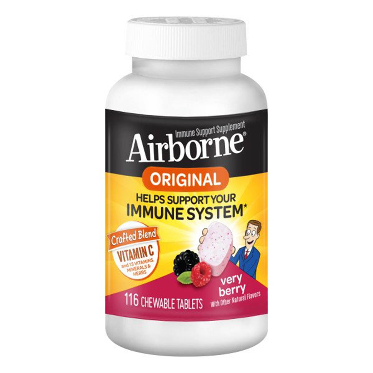 Airborne 20221 -  Immune Support Chewable Tablet, Berry