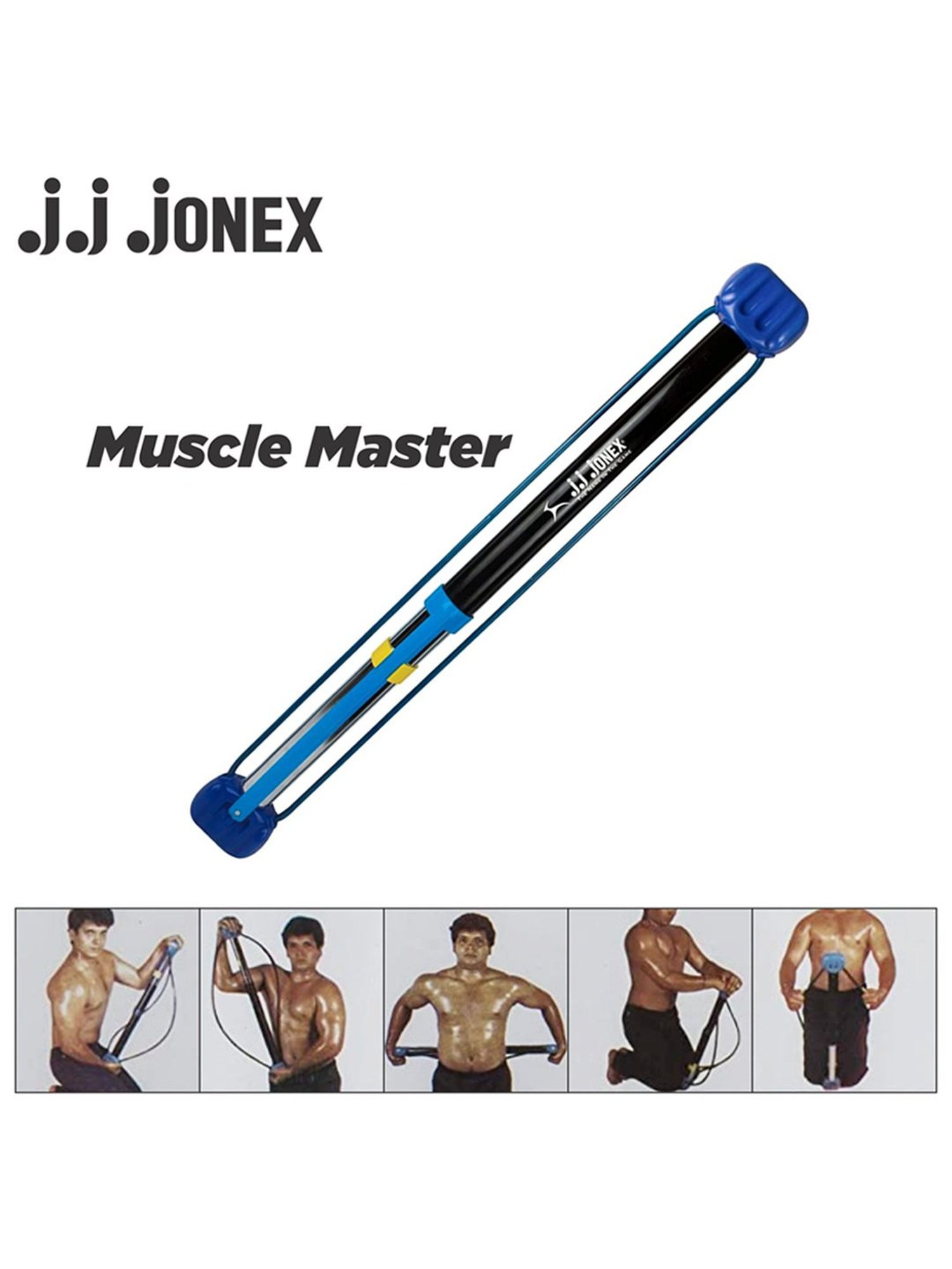 JJ Jonex Fitness Bullworker for Full Body Exercises & Home Gym with Free handling Cover (Blue)