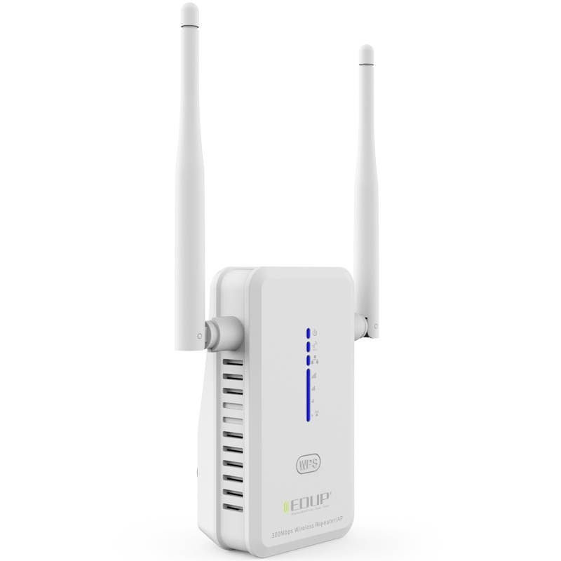 EDUP EP-2917 2.4GHz 300Mbps Wireless AP Repeater WiFi Extender with Dual 2dBi Antennas / WPS
