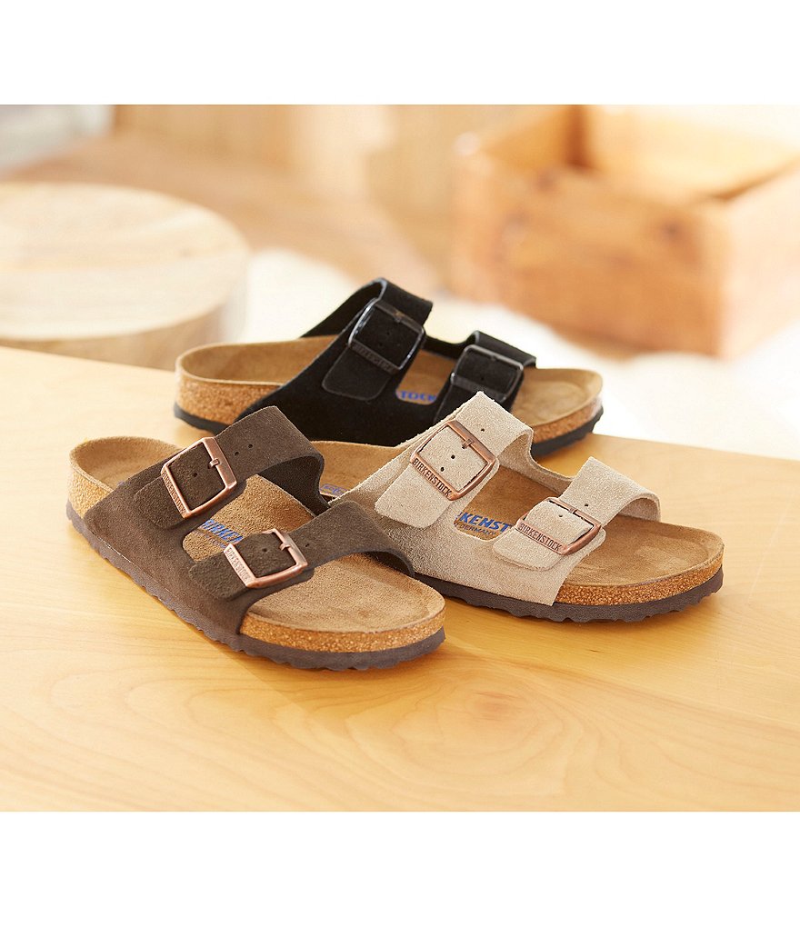 Birkenstock Women's Arizona Suede Dual Adjustable Buckle Strap Sandals