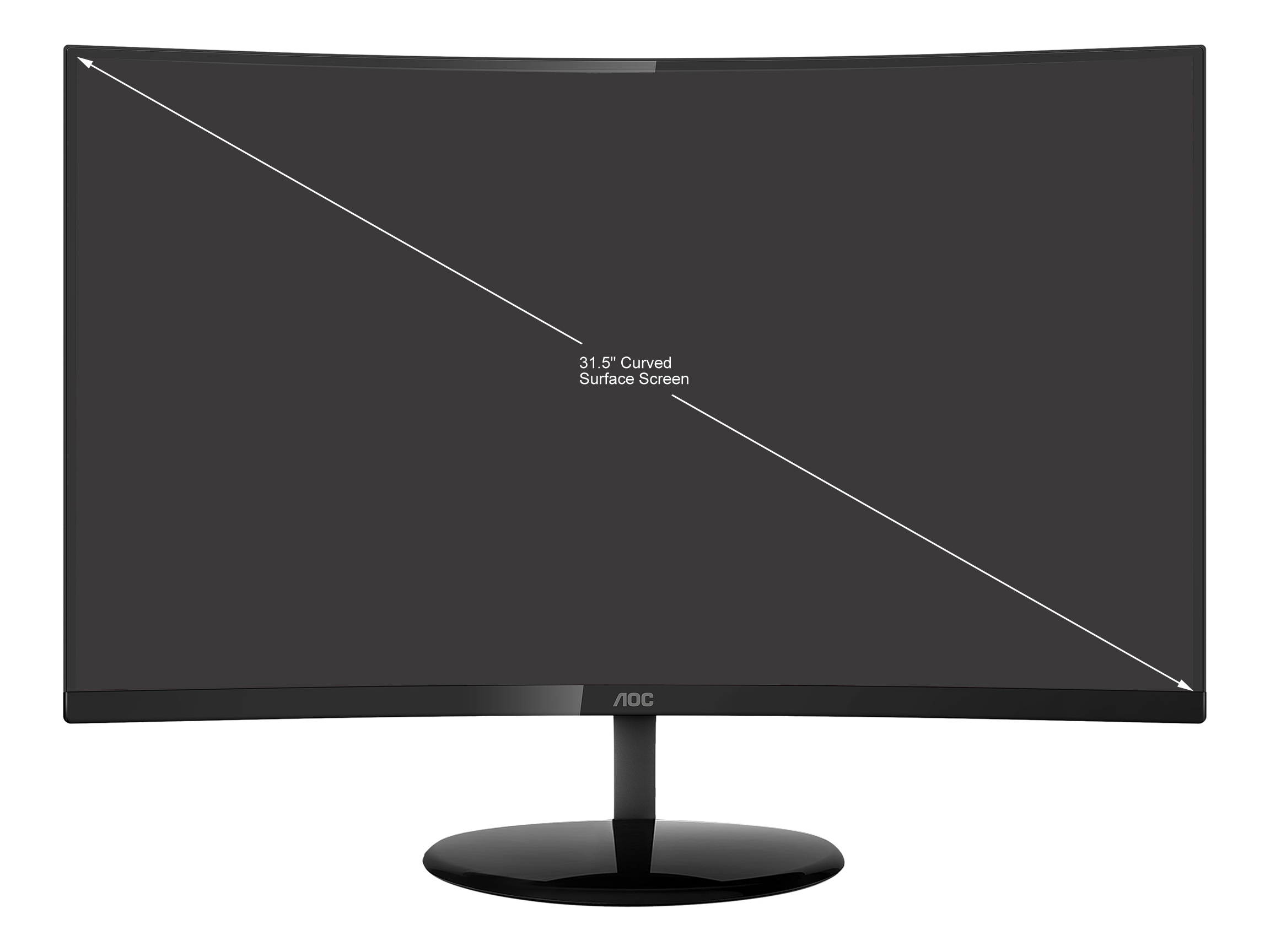 AOC C32V3H 32" (31.5" Viewable) 1920 x 1080 FHD 75Hz Adaptive Sync VGA HDMI VESA Tilt Curved Gaming Monitor