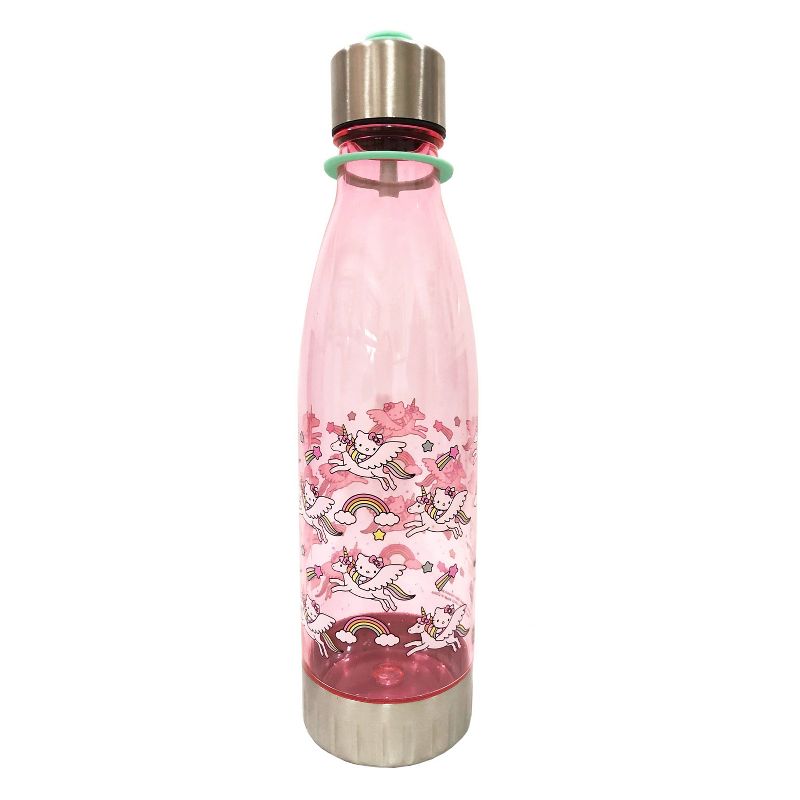Hello Kitty 20oz Plastic Unicorn Tritan Water Bottle - Silver Buffalo