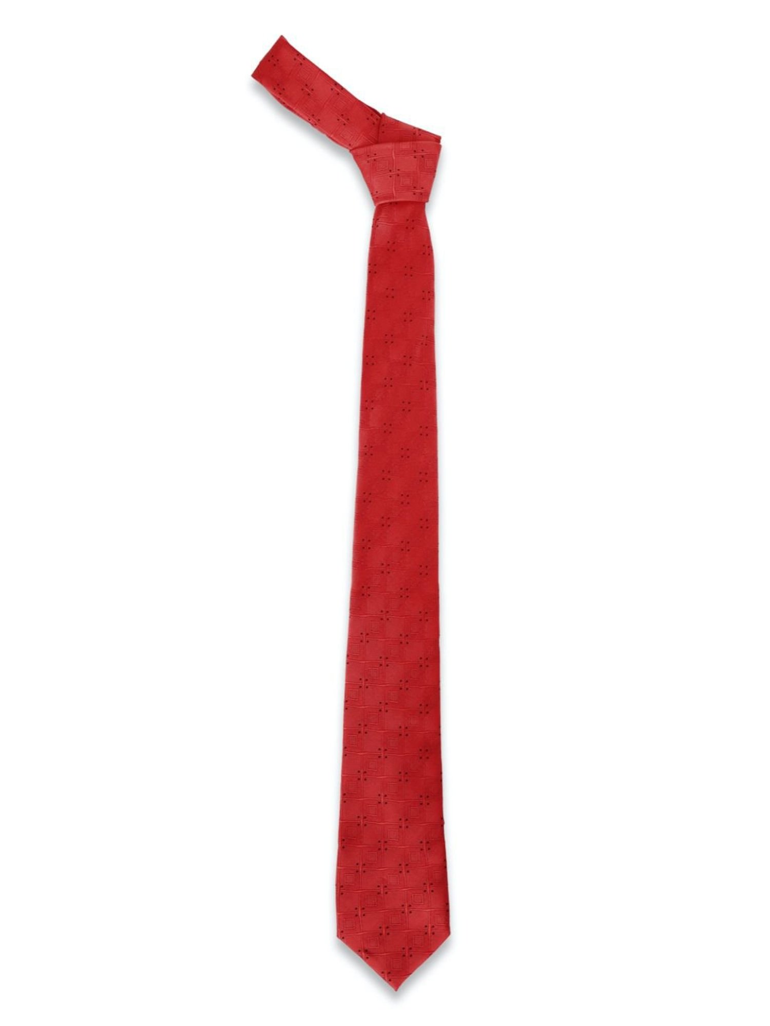 Peter England Red Textured Tie
