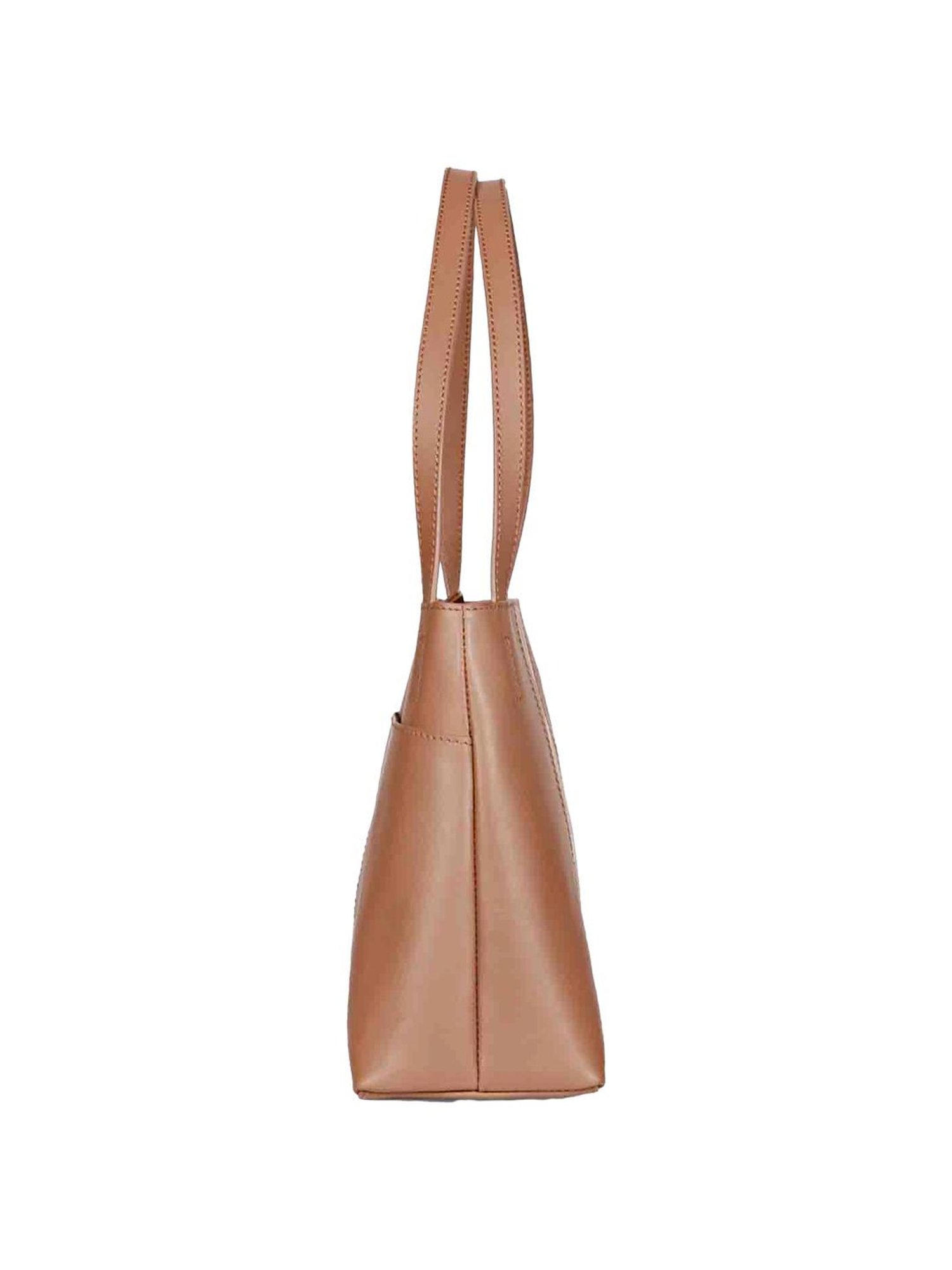 Favore Tan Striped Medium Shoulder