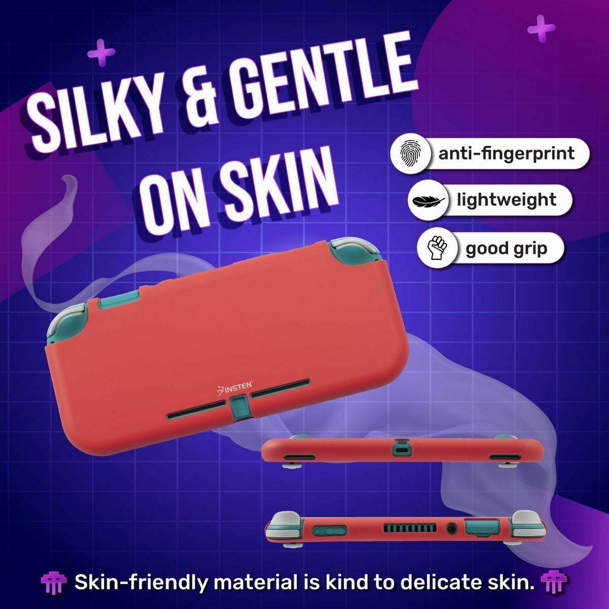 For  Switch Lite Soft TPU Protective Case Soft Skin Cover, Red