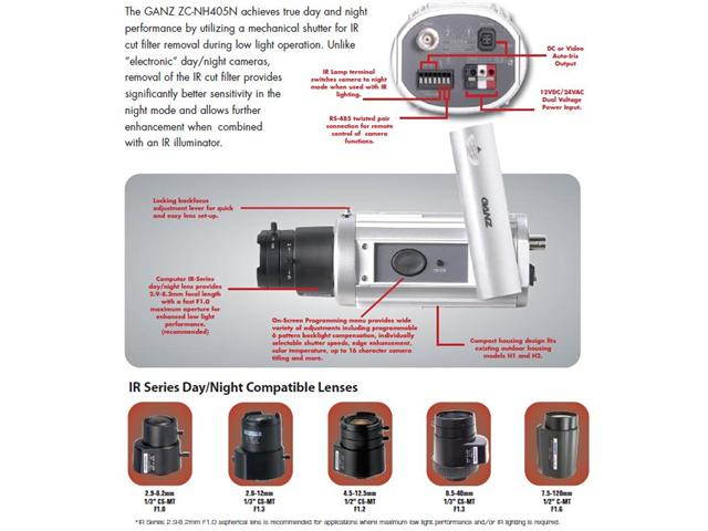 Computar Ganz High Quality CCTV Dome Camera GX5 ZC-D5025NXA 

700 TVL Digital WDR, Digital Day/Night Dome w/2.3-5mm Auto Iris Varifocal