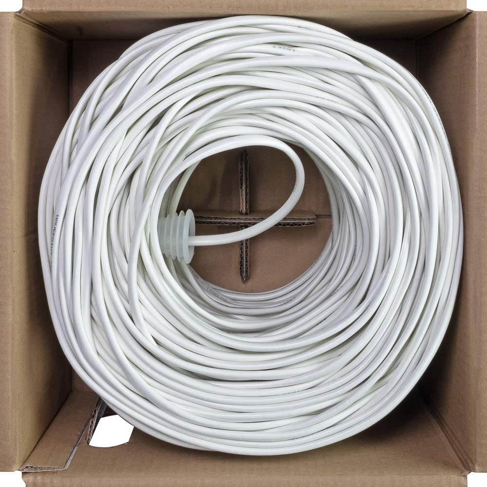 NavePoint 500ft in Wall Audio Speaker Cable Wire CL2 16/4 AWG Gauge 4 Conductor Bulk White