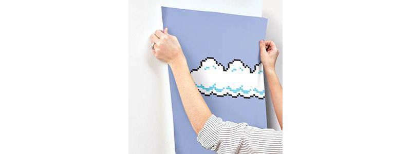 6'x10.5' XL Super Mario Retro Chair Rail Prepasted Mural Ultra Strippable - RoomMates