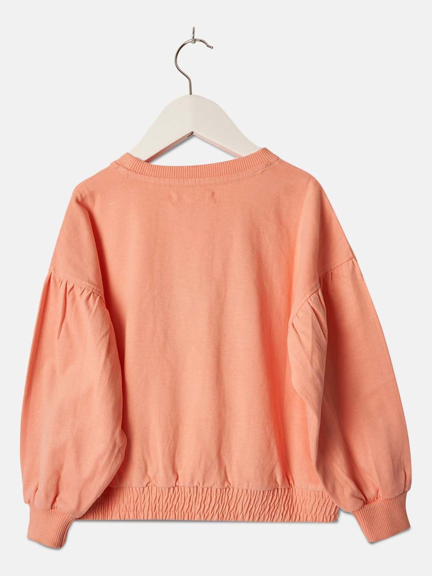Angel & Rocket Kids Orange Printed Full Sleeves Sweatshirt
