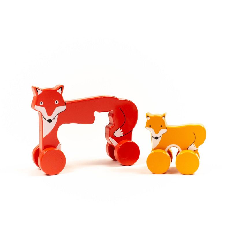 Big and Little Fox Push Toy