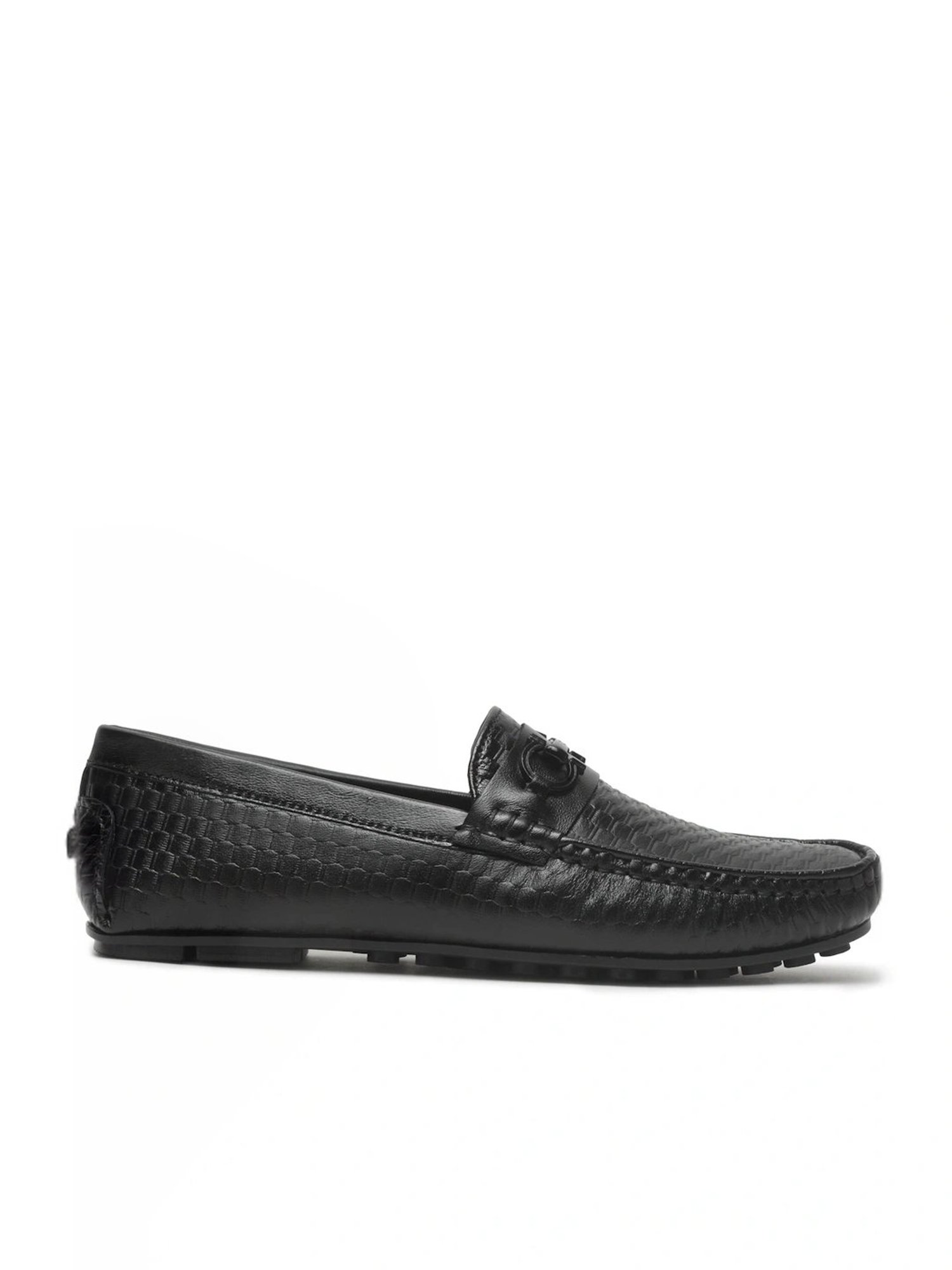 Teakwood Leathers Men's Black Casual Loafers