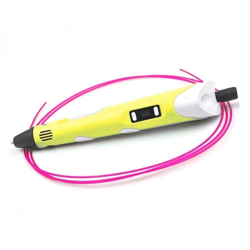 3D Air Printer Printing Pen 2nd Generation with LED LCD Display for 3D Drawing+Arts+Crafts Free ABS filament gifts for children