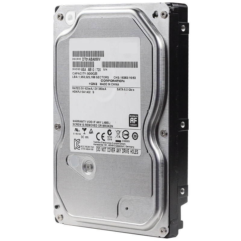 New HDD For Toshiba Brand 500GB 3.5" SATA 6 Gb/s 32MB 5400RPM For Internal HDD For DVR NVR Surveillance HDD For DT01ABA050V