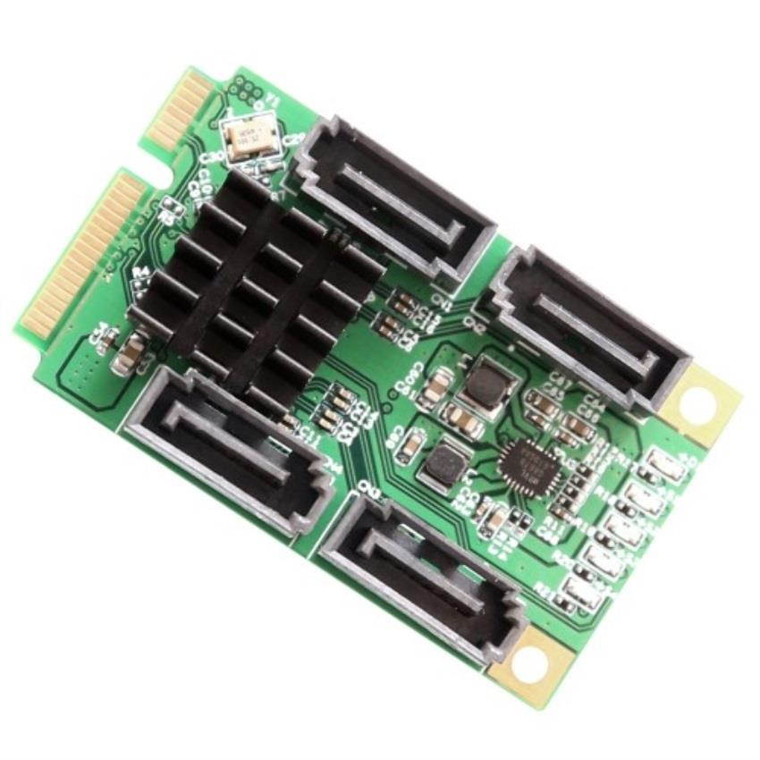 IOCrest 4 Port SATA III Mini PCI-e Controller Card - SI-MPE40125