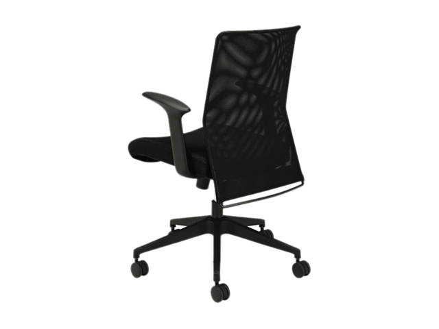HON Wave Mesh High-Back Task Chair, with Height-Adjustable Arms, in Black (HVL702)