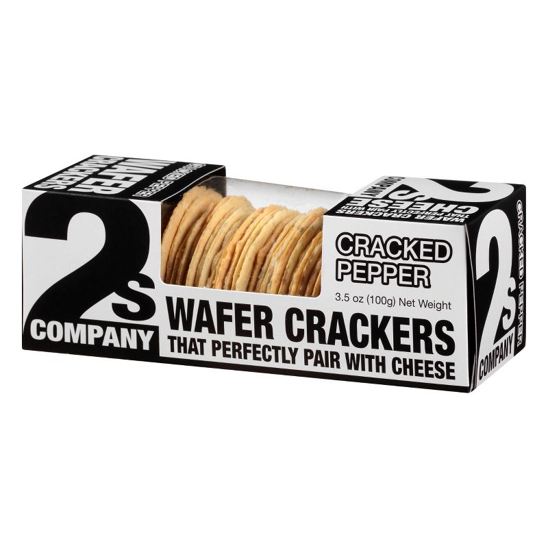 2's Company Cracked Pepper Waffer Crackers - 3.5oz
