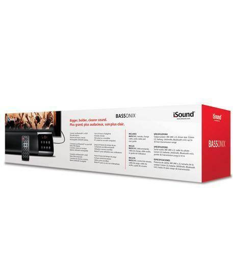 iSound Bassonix Bluetooth Rechargeable Speaker Bar 8watt Black DG-ISOUND-6770