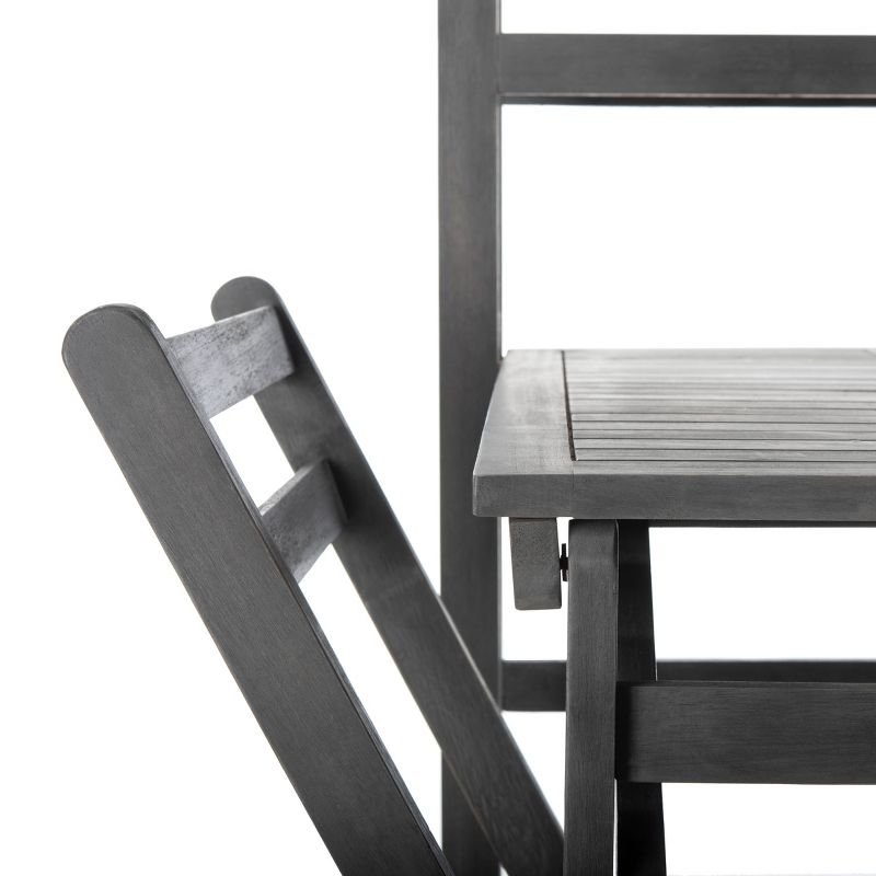 3pc Steel Bistro Set Gray - Nuu Garden