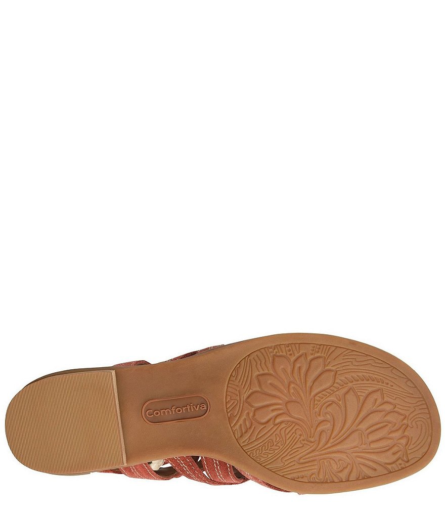 Comfortiva Betha Suede Gladiator Block Heel Sandals