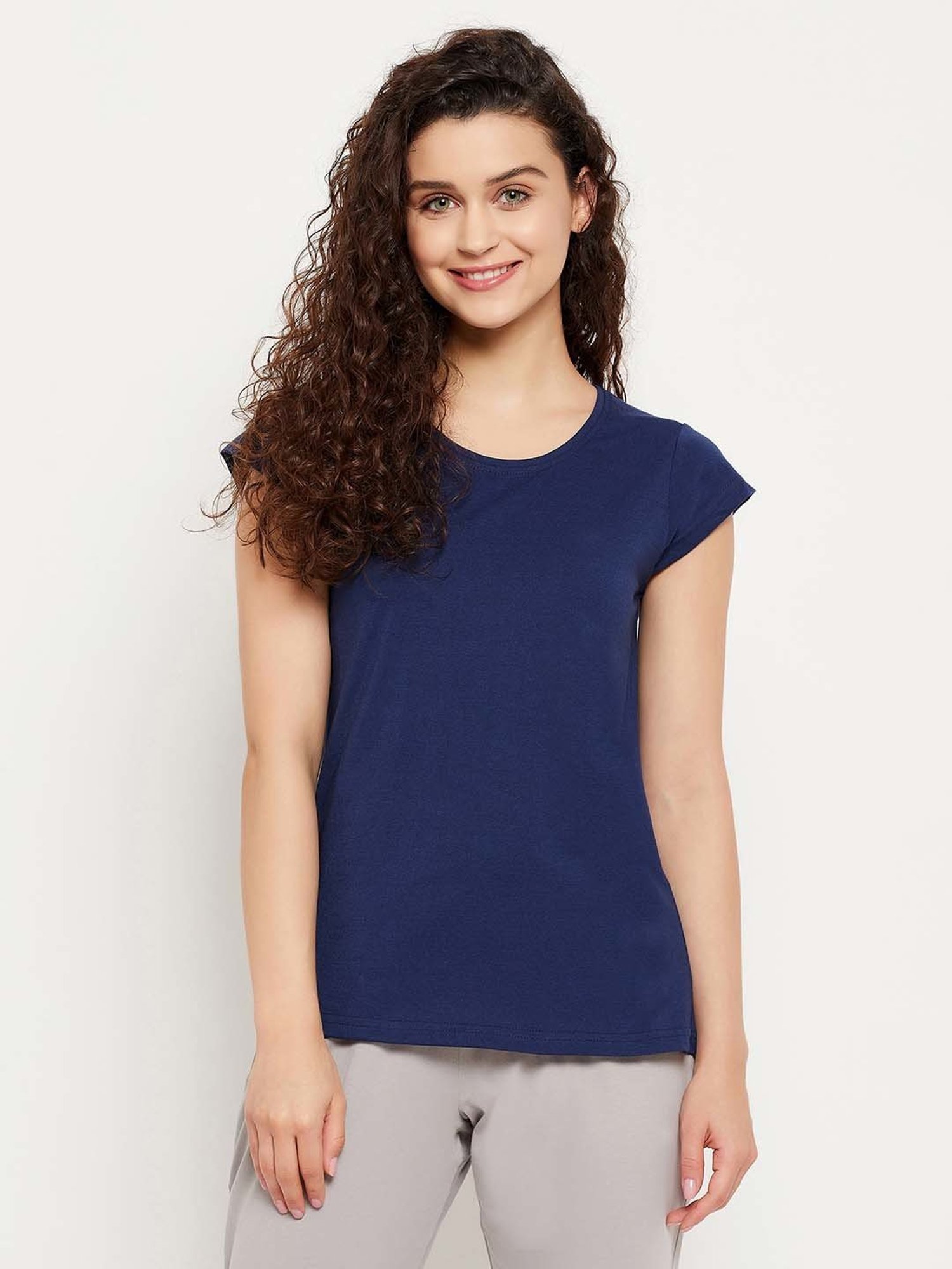 Clovia Blue T-Shirt
