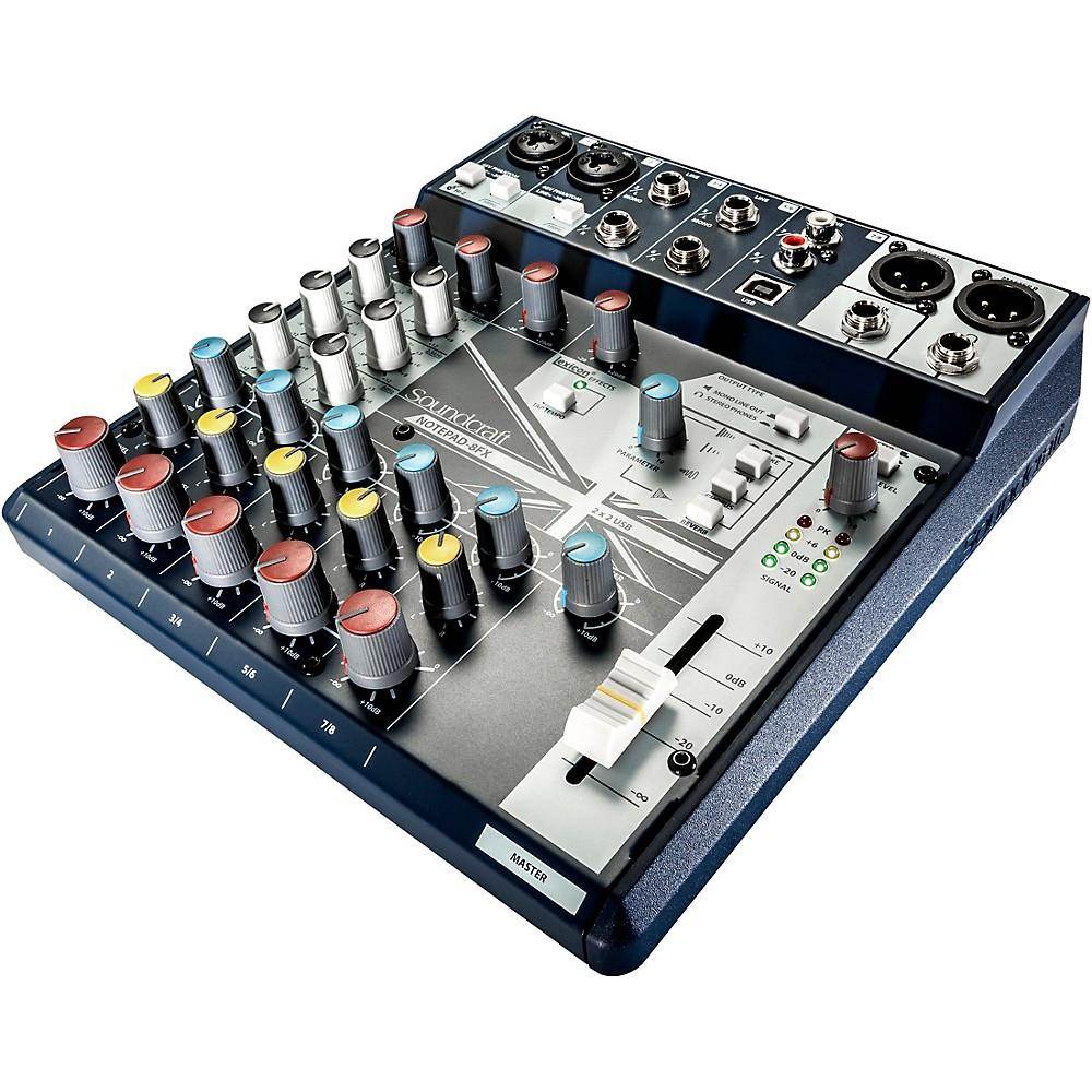 Soundcraft Notepad-8FX 8-channel Desktop Mixer w/USB I/O and Lexicon Effects