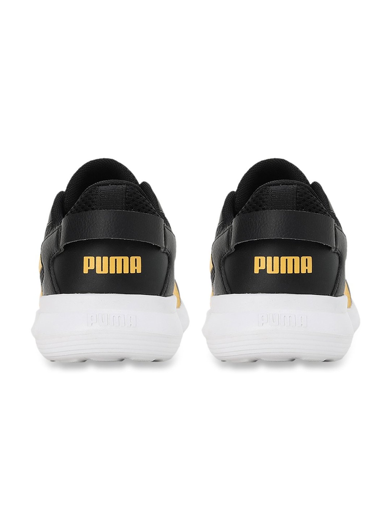 Puma Kids Relent JR Black & Mustard Casual Sneakers