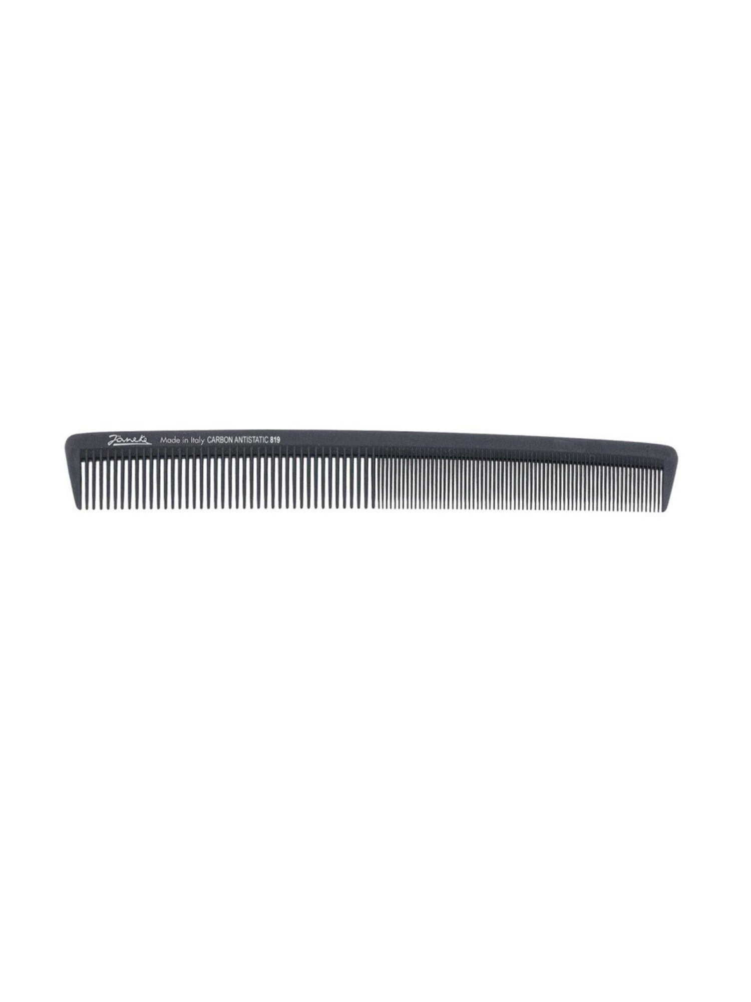 Janeke 1830 Professional Carbon Fibre Wide & Fine Teeth Waving Carbon Anti-Static Hair Comb - 22 cm