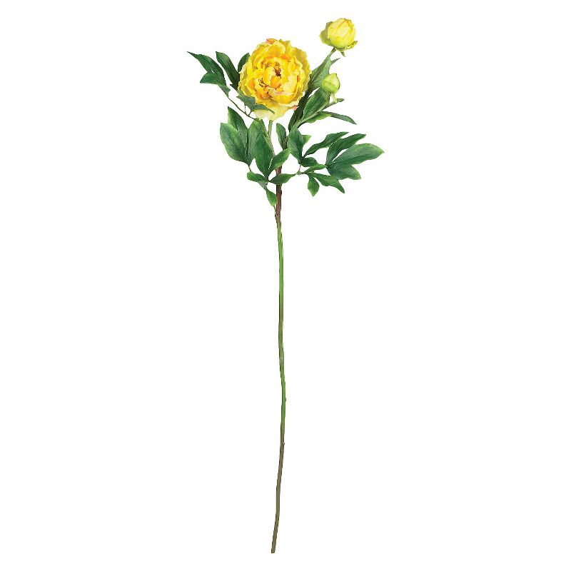 Nearly Natural 38.5" Peony w/Leaves Stem (Set of 12)