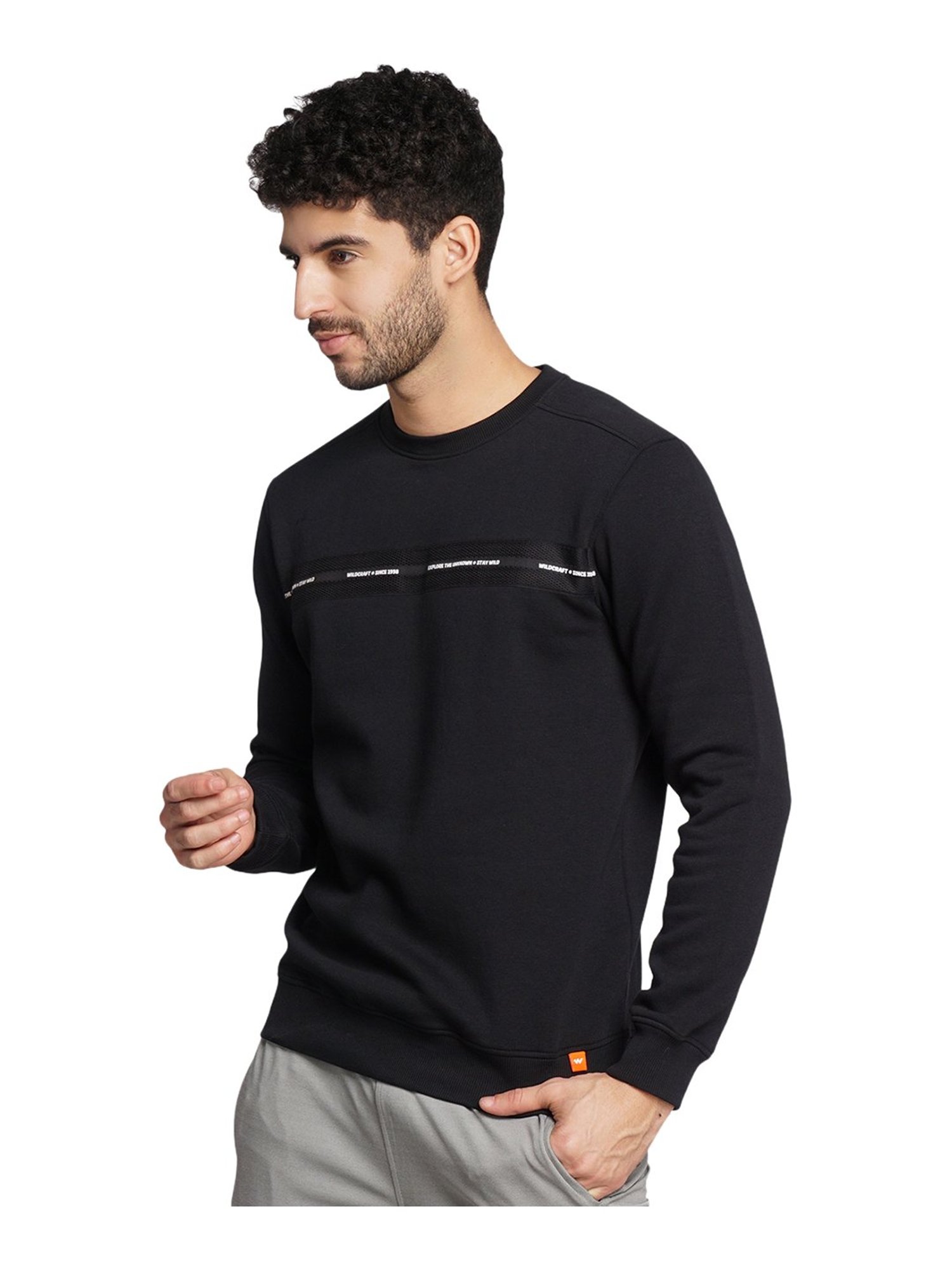 Wildcraft Black Round Neck Sweatshirt
