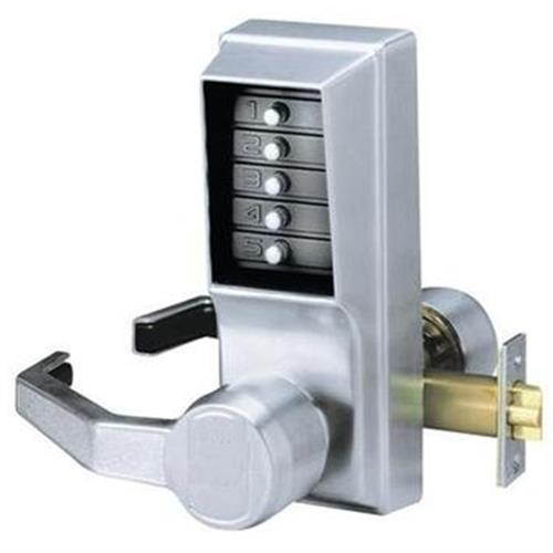 Simplex L1011RH-26D Satin Chrome US26D Mechanical Heavy Duty Cylindrical Lever Pushbutton Combination Right Hand Lock