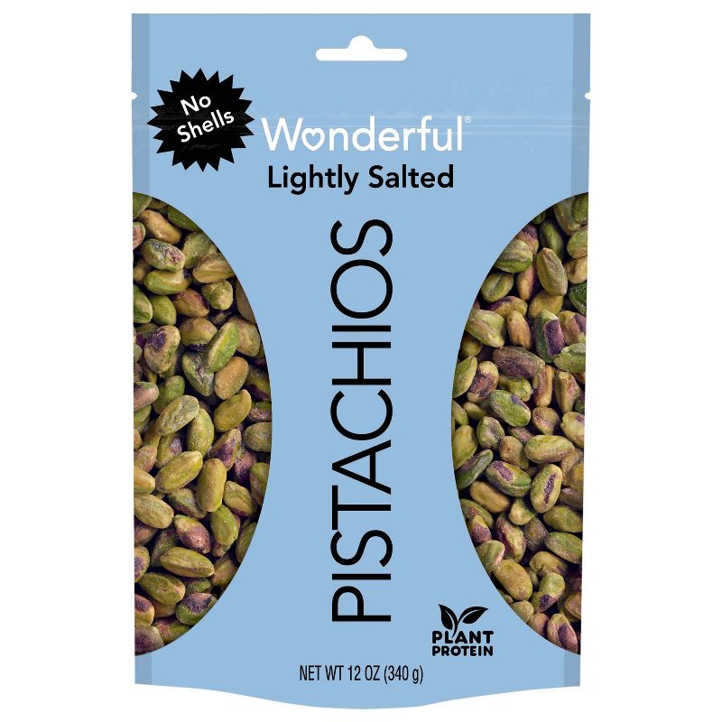 Wonderful Roasted Light Salt No Shells Pistachios - 12oz