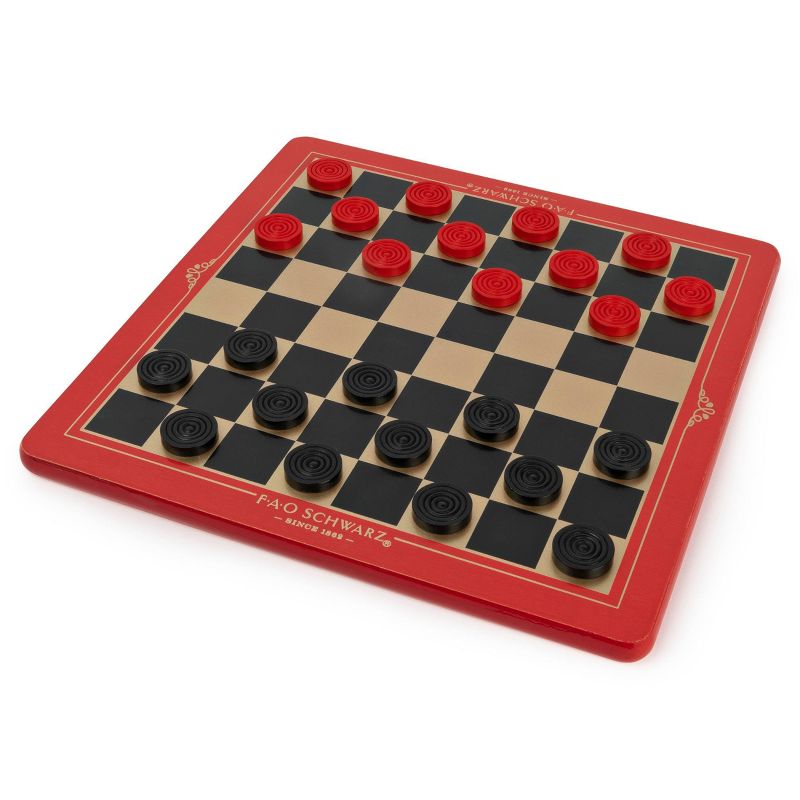 FAO Schwarz - Wood Chess, Checkers and Tic-Tac-Toe Game Set